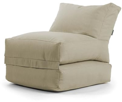 mokebo Outdoor Sitzsack 'Der Summerdream', Bean Bag mit Füllung oder Gartenliege für Indoor & Outdoor, auch als Outdoorkissen, Relaxliege oder Liege für Kinder & Erwachsene in Sand