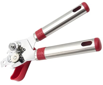 POPETPOP 1pezzi Apriscatole Acciaio Inossidabile Multifunzionale Con Manico Ergonomico Apribottiglie e Leva Per Tappi Utensile Portatile Per Cucina Ristoranti e Campeggio