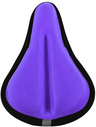 YcsRnn Padded Bike Seat with Memory Foam and Non-Slip Silicone Cushion - Comfy Pad for Kids (Purple)