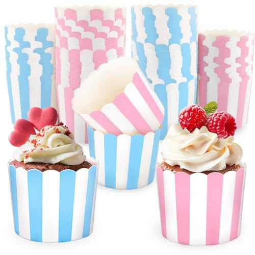 50 Pezzi Pirottini per Muffin Carta, CIYIN Stampi Muffin Pirottini Cupcake, Coppette Gelato Carta, per Dessert, Feste di Compleanno, Compleanni, Matrimoni, Feste e Halloween