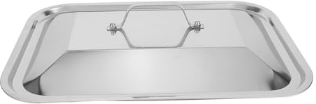 Garneck Couvercle Rectangulaire Pour Plat à Four En Acier Inoxydable, Avec Poignée, Protection Anti-éclaboussures, Usage Domestique, Maintien Des Saveurs, Nettoyage Facile