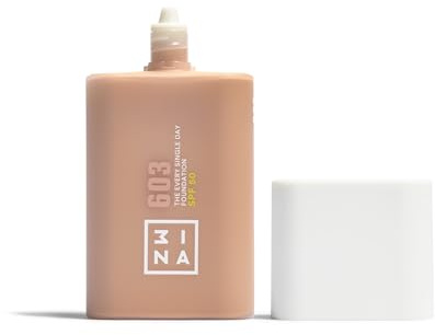 3INA - The Every Single Day Foundation SPF 50 603 - Base de Maquillaje | Con SPF 50 & Niacinamida - Fórmula ligera - Modulable - Cobetura ligera a media - Vegan - Cruelty Free - Medio Claro Neutro