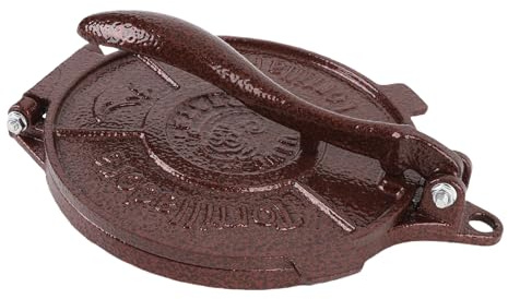 Fockety Pressa per tortilla in ghisa, macchina per tortilla pre-stagionata e resistente con manico, pressa per tortilla di farina, macchina per tortilla di farina, roti e quesadilla