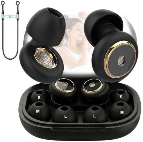 Tapones para los Oídos para Dormir Con Cordón Antipérdida, Tapones Antiruido de Silicona Suave Reutilizable, 3 Tamaños Incluidos, para Dormir, Estudiar, Trabajar, Viajar y Sensibilidad al Ruido**