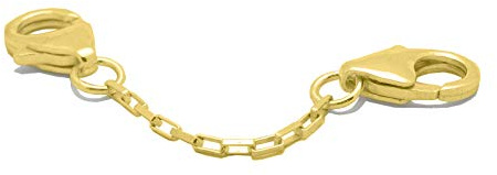 FRONAY 14k Gold Plated Pendant Necklace Bracelet Anklet Chain Extender 2 (Sterling Silver)