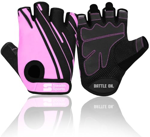 Stealth Sports Fitness Handschuhe, Gewichtheber Handschuhe für Damen und Herren – Atmungsaktive, rutschfeste, Gepolsterte Trainingshandschuhe für Crossfit, Bodybuilding, Radfahren, Krafttraining