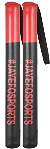 JAYEFO Boxing Sticks - Muay Thai & MMA Training, Vegan Leather Combat Striking Target Mitts Pair | Black & Red