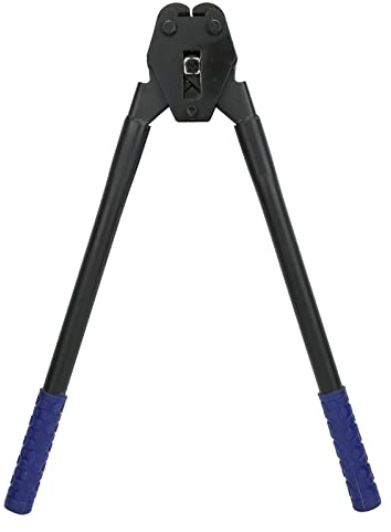 12 19mm PP PET Strap Crimper Strapping Crimper Banding Packer Sealer Pliers Manual Packing Machine Packaging Pliers Strapping Banding Tool (Blue)