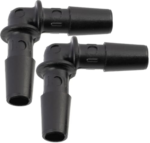AERZETIX - C70146 - Satz von 2 Verbindungsmuffen, Kältemittelleitung - universell - 90° gebogen - Außendurchmesser 6.5 mm - Innendurchmesser 4.5 mm - Kunststoff