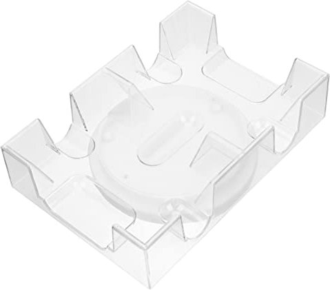 SAFIGLE Kartenhalter Für Spielkarten Transparenter Aufbewahrungsständer Drehbares Design Für Einfache Nutzung Großes Fassungsvermögen Bei Kleiner Für Hause Und Büro