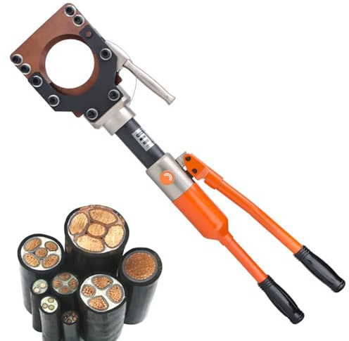 PtaTt Hydraulic Cable Cutter, Heavy Duty Cable Cutting Tool Hydraulic Cable Scissors Hand Cutting Tool 7T/8T/10T, Hydraulic Cable Pliers for Cutting Cu/Al and Armored Cable,85mm