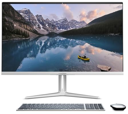 MEDION E27419 68,6 cm (27 Zoll) Full HD All in One Desktop PC (Intel Core i5-13420H, 16GB DDR4 RAM, 512 PCIe SSD, WLAN, HDMI in, Win 11 Home)