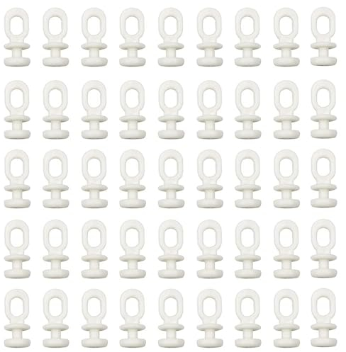 RHQFDM 100 Stücke Plastik Gardinenröllchen Gardinengleiter Weiß Schienen-Gleithaken Gardinen Röllchen Gardinenhaken für Schienen für Fenstervorhänge Türvorhang Duschvorhänge