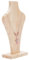 DELORIGIN Wooden Bust Necklace Display Stands Chain Holder Jewellery Stand Mannequin for Women Hanging Pendants Chains Natural Wood Jewellery Stand Necklace Organiser Boutiques Exhibition