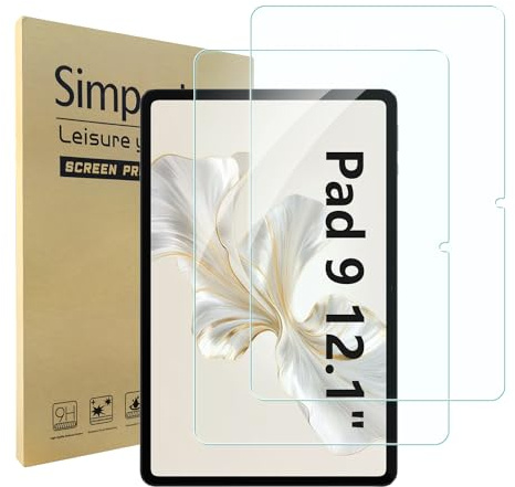 Simpeak 2 Pack Screen Protector Compatible with Honor Pad 10 9 12.1, Tempered Glass Compatible with Honor Pad 10 9 12.1, [9H Hardness][Bubble Free]