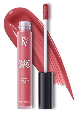 FV Flüssiger Hochpigmentierter Lippenstift, Langanhaltend mit Glanz-Effekt, Pflegende Formel, Vegan & Cruelty-Free, Coy-Glossy