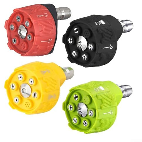 Potente pulizia con un ugello regolabile 6 in 1 per le esigenze di idropulitrice ad alta pressione (040 giallo)
