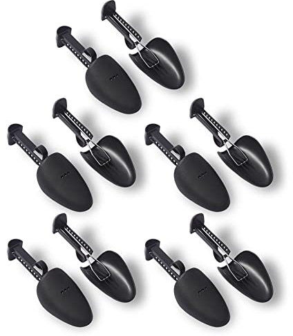 Jwthee 5 Paia Tendiscarpe per Scarpe, Tendiscarpe in plastica Riutilizzabile per Uomo, Pratico Tendiscarpe per Stivali Nero da Donna, Barella per Scarpe a Lunghezza Regolabile Supporto