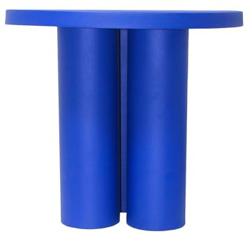 Vente-unique - Beistelltisch Taniya -L 50.5cm x B 50.5cm x H 46.5cm- Metall - blau