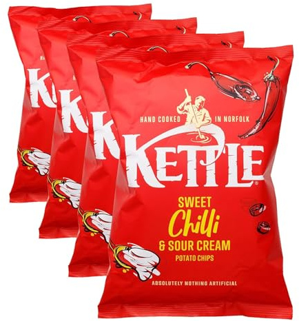 Kettle Chips Sweet Chilli 130g (Pack of 4)
