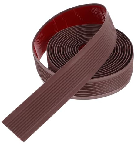 SHINEOFI Bordo Antiscivolo per Gradini in Pvc Marrone, Striscia Morbida e Flessibile per Scale Interne, Protezione Famiglia Lunghezza Regolabile, per Vasche da Bagno e Piscine