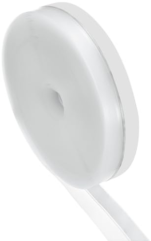 M METERXITY Guarnizione Per Porta In Silicone, 1 Pollice (25mm) Silicone 49 Piedi Ferma Spifferi Per Finestre/Porte Doccia, Nastro Adesivo Sigillante [Trasparente]