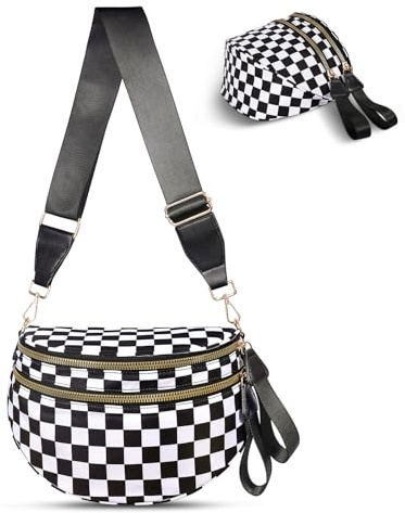 honitty Bauchtasche Damen,Crossbody Bag Groß,Nylon-Gürteltasche, Handtaschen-Umhängetasche Mit Schulterriemen
