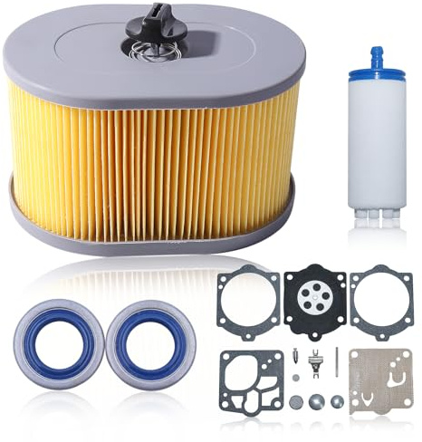 Adefol Filtro de aire Kit para Husqvarna PARTNER K970, K1260 Motosierra, Filtro de aire avce Junta de aceite, Kit de reparación, Filtro de aceite, Reemplazo 510244103