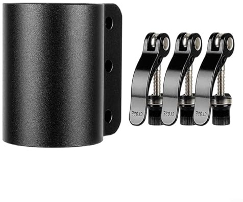 Fauhapyway 3 Lock Folding Clamp Quick Release Aluminum Alloy Handlebar Stem Locking Mechanism For Electric Scooter Accessories(Is black)