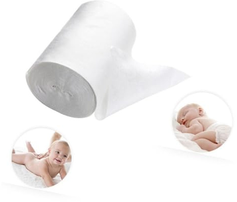 VANZACK 100 Stück Windeleinlagen aus Bambusfaser Weiße Wegwerfbare und Biologisch Abbaubare Windel Booster Einlagen für Nachhaltigen Babyschutz