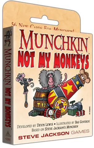 Steve Jackson Games | Munchkin: Not My Monkeys | Karten-Erweiterung mit Affenthema für Munchkin | 3–6 Spieler | 60–120 Minuten