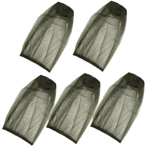 BELLIFFY 5 Pezzi Cappello Zanzariera da Apicoltore Rete Traspirante Protezione Insetti per e Campeggio Cappello Leggero per Esterni e Giardinaggio