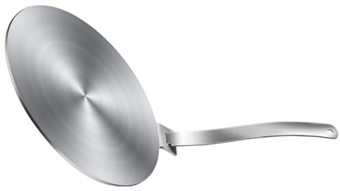 BESPORTBLE Induktionsadapter Wärmeverteilerplatte aus Edelstahl 280X34mm mit Griff für Gas und Elektroherde Gleichmäßige Hitzeverteilung Schnelles Auftauen