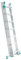 Echelle coulissante extensible 3 plans Gris 7 marches