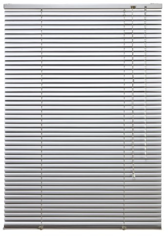 WR-Design Alu Jalousie Silber - Breite 40 bis 240 cm - Höhe 130/160 / 220 cm - Tür Fenster Rollo Jalousette Aluminium Fensterjalousie Lamellen Metall (45 x 130 cm)