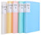 TUKA-i-AKUT Lot de 5 porte-vues A4 en polypropylène massif avec 200 pochettes transparentes (12,7 x 101,6 cm), couverture translucide, lot de 5 en 5 couleurs TKD8018-5x