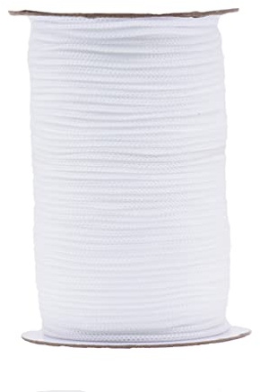 IHKFILAN 1/8Inch Polypropylene Utility Rope Drawstring Hollow Braided PP Rope,Barrier Rope String,Polypro Rope,Golf Courses,Trail Marking,Ski Slopes,Outdoor Concerts,Tie-Downs,328feet(100m) White