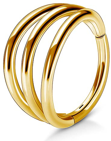 OUFER Body Piercing Helix Earrings 16G Cartilage Conch Piercing Helix Earring Hoop 316L Surgical Steel Septum Nose Ring Tragus Daith Earrings Piercing Jewellery