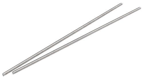sourcing map 2 Stück Voll Gewindestange M4 x 200mm 304 Edelstahl Rechtsgewinde