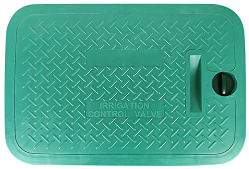Sprinkler Valve Box Lid 12x17 inch Outer Diamter Valve Box Cover Replacement Rectangular for Outside Irrigation Control One Pieces