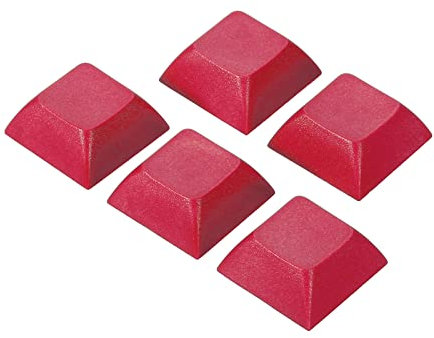 PATIKIL 1U Blank Keycaps, 5 Pack Universal PBT Keyboard Replacement Accessories for MX Mechanical Keyboard, Red
