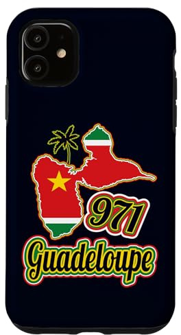 Carte et Drapeau Guadeloupe cadeau pour Guadeloupéen Gwada Coque pour iPhone 11