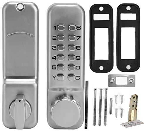 Serrure de Porte, Serrure de Porte par Mot de Passe, Serrure à Code Mécanique, Serrure de Porte sans clé, Serrure de Porte Codée en Alliage de Zinc pour Bureau à Domicile, Pênes