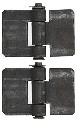 Charnières de porte en acier 2 pièces 106 x 75 x 5 mm, à souder pour une installation permanente, idéales pour les remorques, les portails et les portes, avec des performances