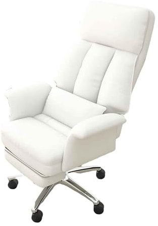SJHPZG Großer und hoher Büro-Schreibtischstuhl mit Fußstütze, bequemer, ergonomischer Chef-Computerstuhl, höhenverstellbar, rollender Boss-Arbeitsstuhl aus Leder mit hoher Rückenlehne
