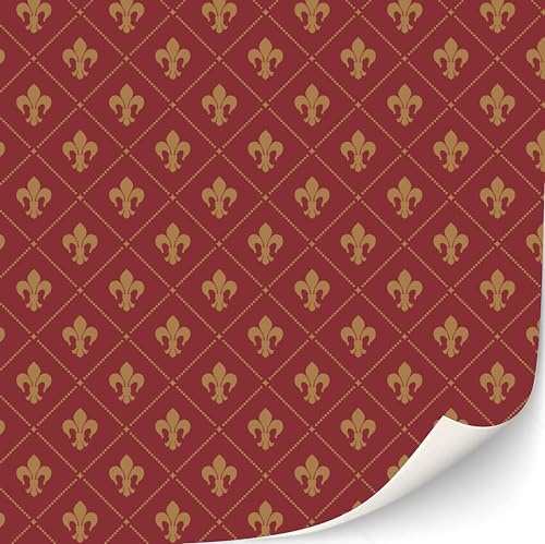 1:12 Scale 3 Sheets Self Adhesive Wallpaper for Dollhouses Modern Art Deco Wallpaper Artdeco (Mary)