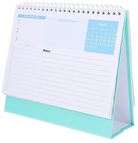 Angoily 2024 Schreibtischkalender ewige Kalender Kalenderschreibtisch tischkalender basteln kalender schreibtisch Klappkalender für den Schreibtisch Office-Desktop-Kalender Papier
