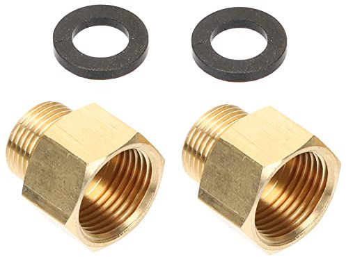 TOYANDONA Adaptador De Latón para Propano, Conexión De Manguera 3/8 Interno a 9/16 Externo, Accesorio Compacto para Caravanas y Tanques Secundarios, Accesorio Reductor Portátil De 2 Piezas