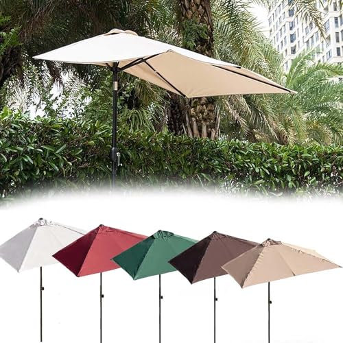 ZYXQQJ Demi Parasol avec Manivelle, Demi-Parapluie De Patio, Parasol De Balcon Contre Le Mur, Toile Protection UV 200 X 100 Cm, 250 X 130 Cm(Burgundy,250x130cm)