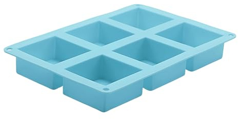 Dewireaey Moules à Gâteaux en Silicone - Moules à Bonbons Carrés 6 Cases - Ustensiles de Cuisine Antiadhésifs pour Mugcake Pâte à Sucre Décoration Idéal